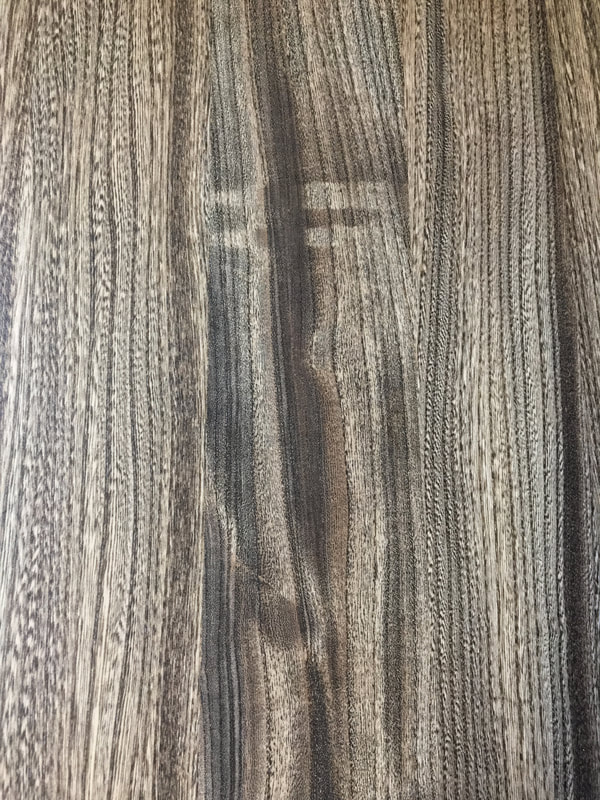 Close up the rift sawn reclaimed white ash wood grain